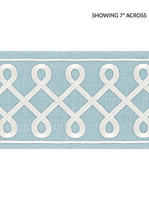 Soutache Embroidered Tape – Decorative Trim by the Yard, Sky
