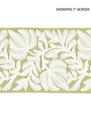 Coventry Embroidered Tape – Decorative Trim by the Yard, Celery