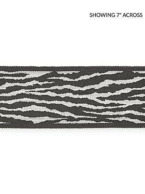 Tiger Tape – Decorative Trim by the Yard, Charcoal