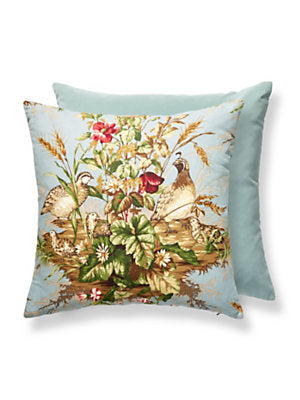 Edwin S. Covey Pillow–Throw Cushion, Multi On London Blue
