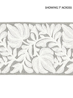 Coventry Embroidered Tape – Decorative Trim by the Yard, French Grey