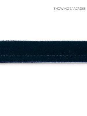 Velvet Rope Cord – Decorative Trim by the Yard, Deep Sea