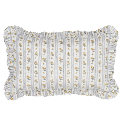Cabanon Stripe Pillow – Striped Throw Cushion, Jaune