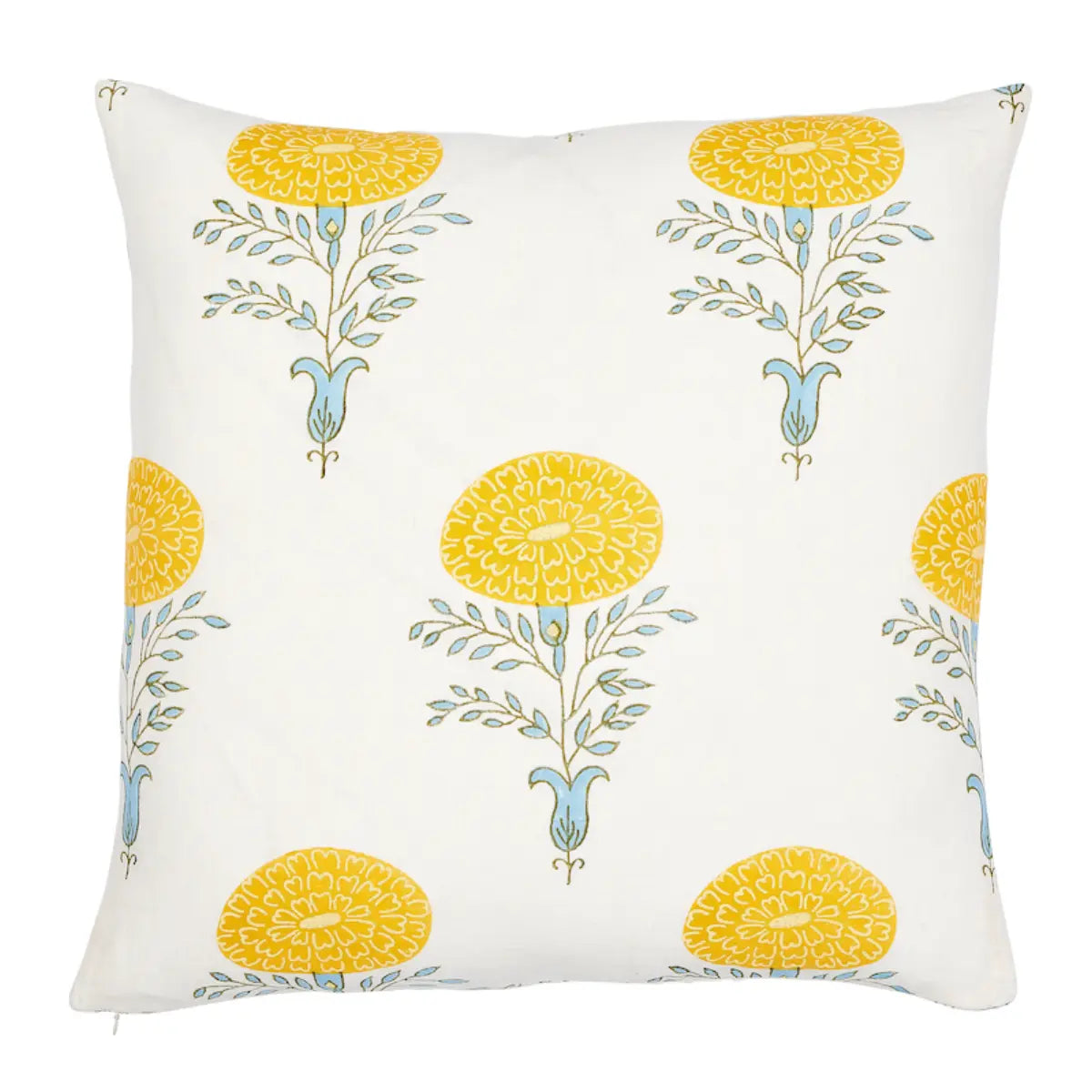 Marigold Pillow, Taupe / Tan, Green, Pink