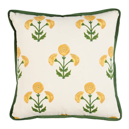Saranda Flower Pillow, Marigold