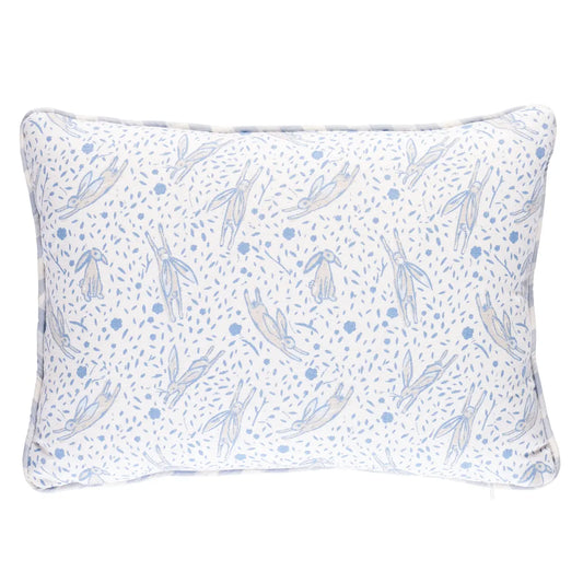 Rabbit Pillow, Blue / 16" x 12"