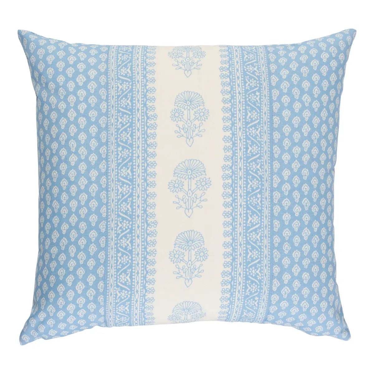 Hyacinth Pillow - Indoor/Outdoor, China blue