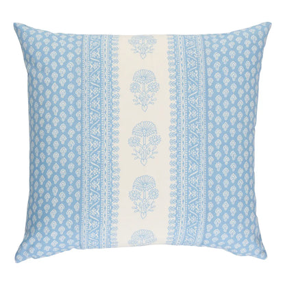 Hyacinth Pillow - Indoor/Outdoor, China blue