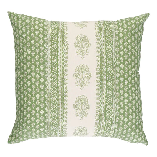 Hyacinth Pillow - Indoor/Outdoor, Leaf green