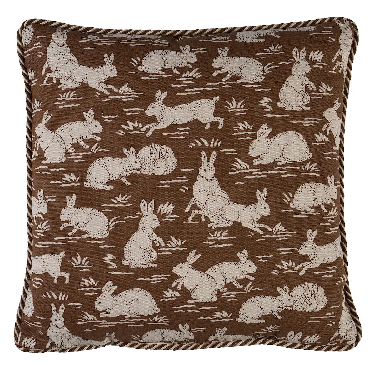 Cottontails Pillow – Chestnut