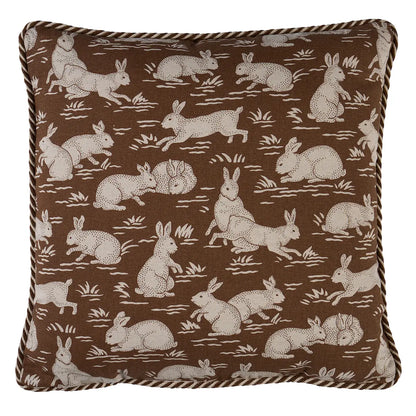 Cottontails Pillow – Chestnut