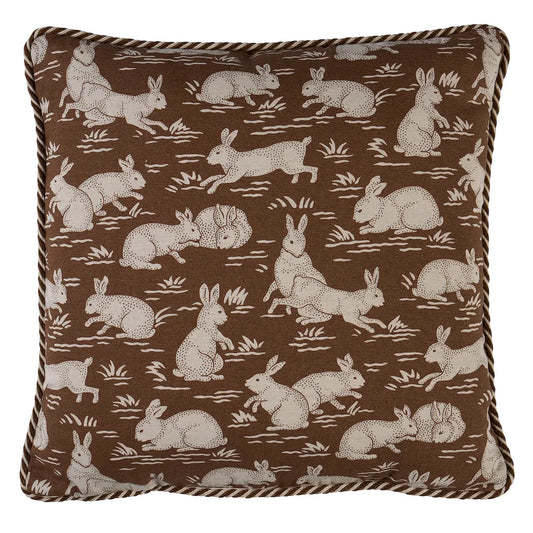 Cottontails Pillow – Chestnut