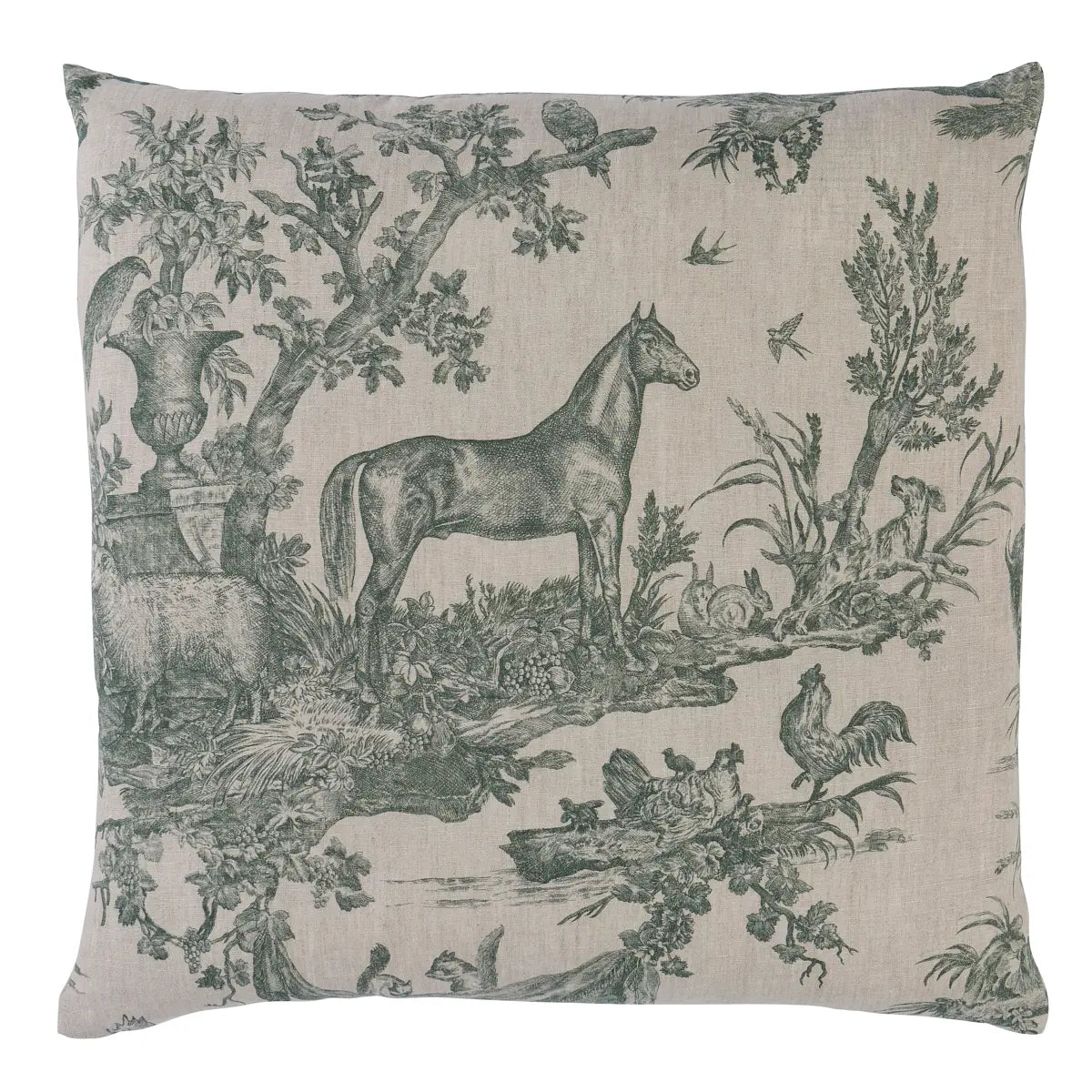 Western Toile Pillow, Forest