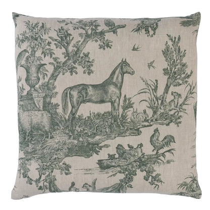 Western Toile Pillow, Forest