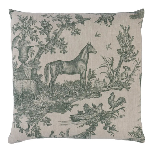 Western Toile Pillow, Forest