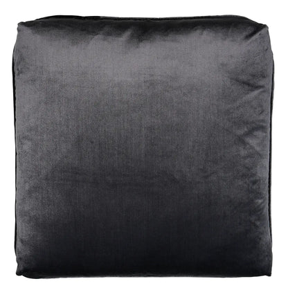 Venetian Silk Velvet Pillow, Graphite / 18" x 18"
