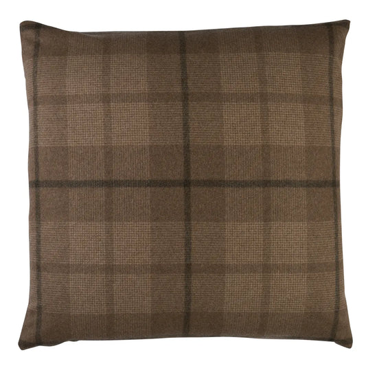 Montana Wool Plaid Pillow, Buckskin