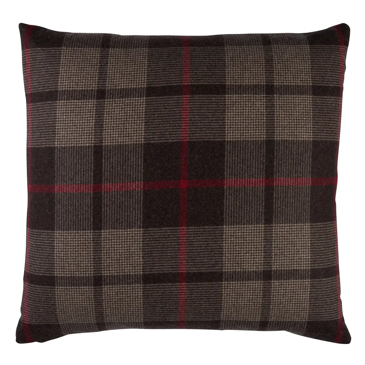 Montana Wool Plaid Pillow, Java