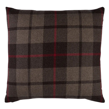 Montana Wool Plaid Pillow, Java