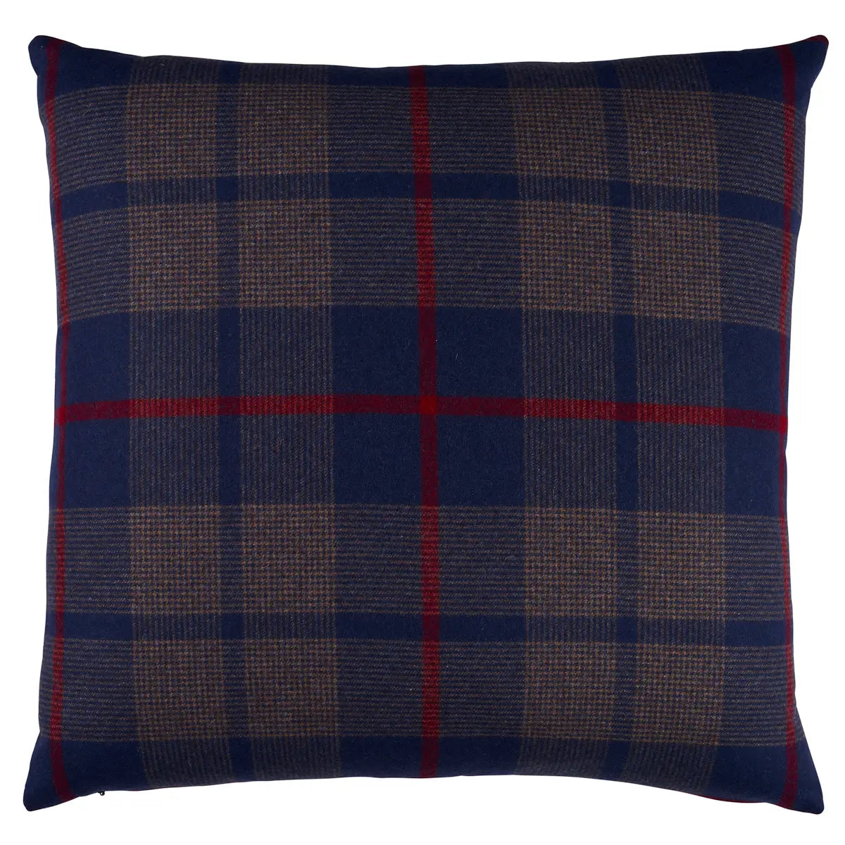 Montana Wool Plaid Pillow, Navy