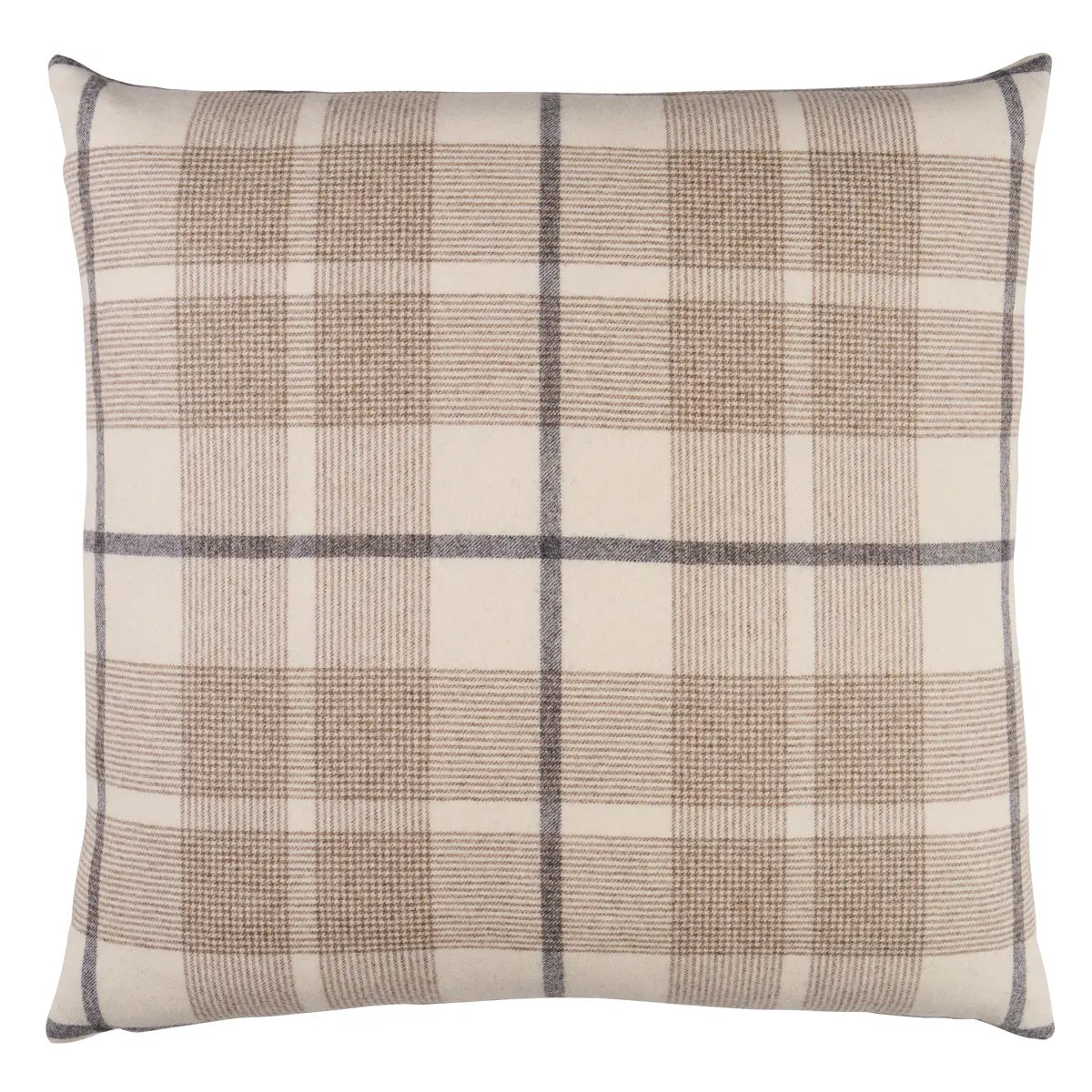 Montana Wool Plaid Pillow, Neutral