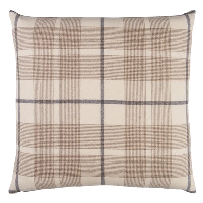 Montana Wool Plaid Pillow, Neutral