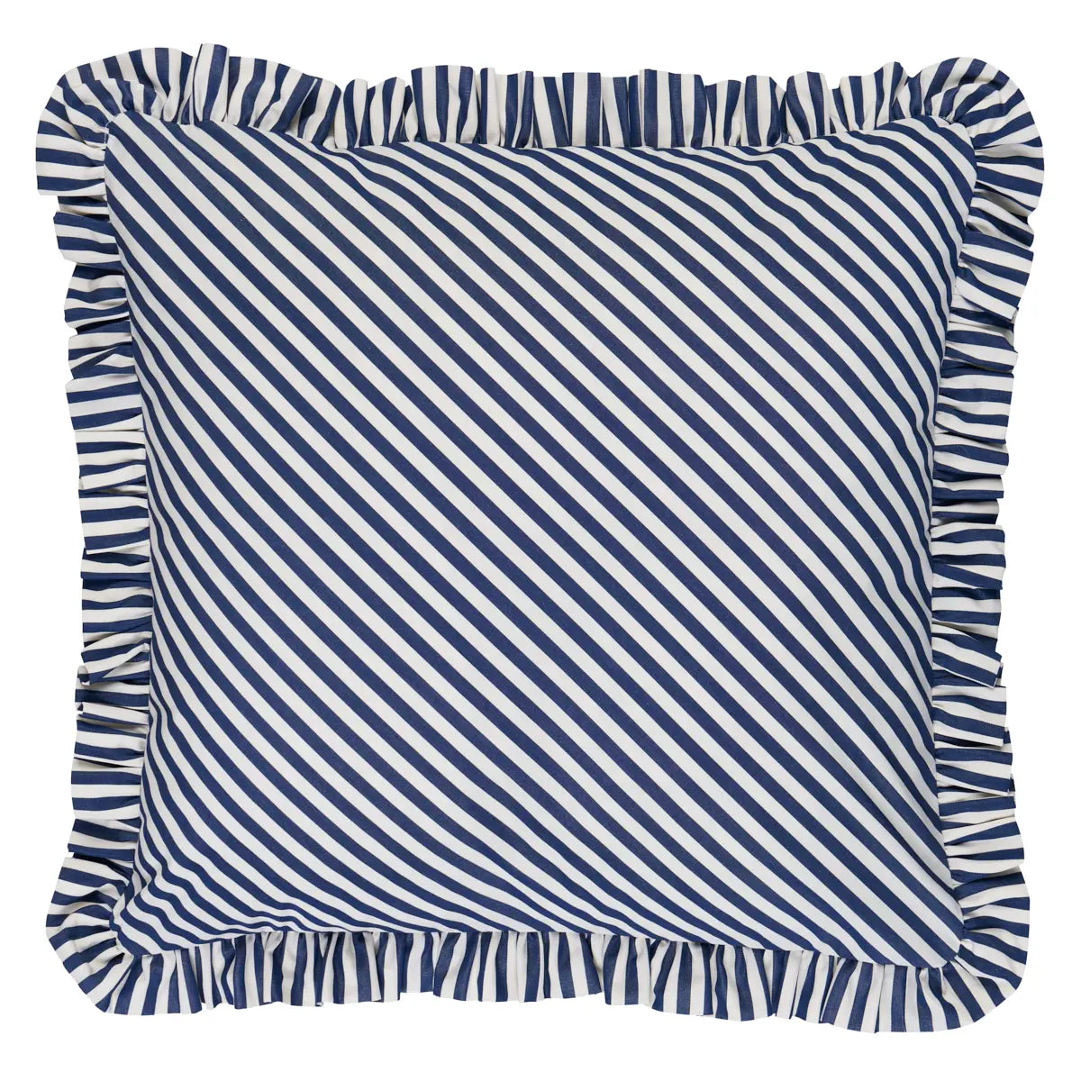 Brigitte Stripe Pillow, Navy / 14" x 14"