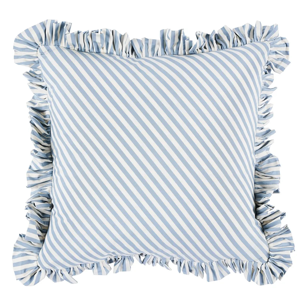 Brigitte Stripe Pillow, Sky / 14" x 14"