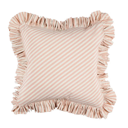 Brigitte Stripe Pillow, Blush / 14" x 14"