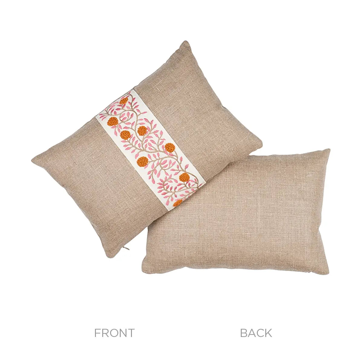 Ashoka Embroidered Tape Pillow