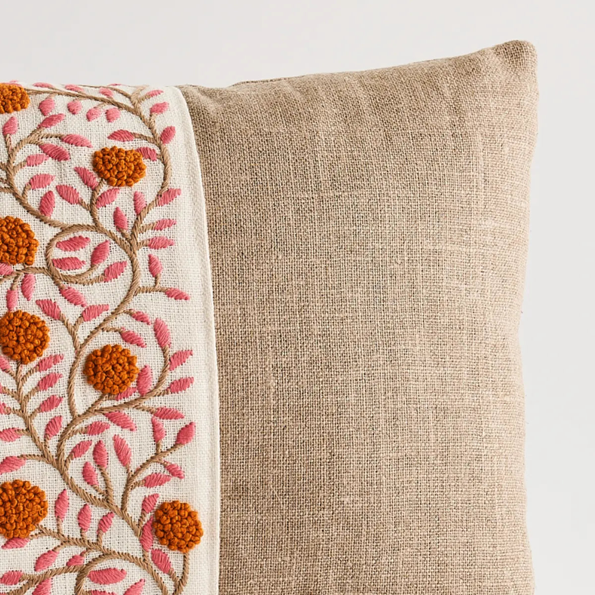 Ashoka Embroidered Tape Pillow