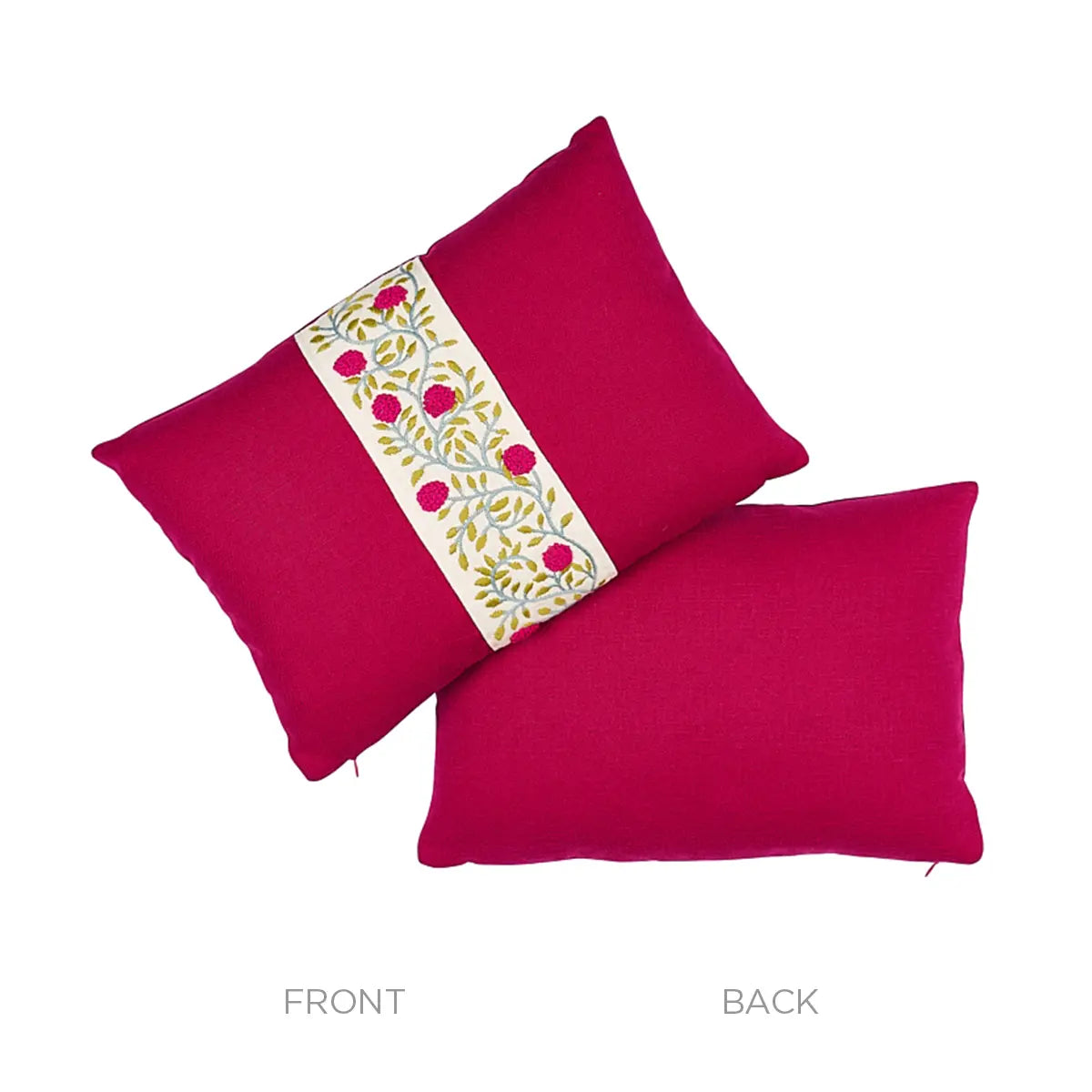 Ashoka Embroidered Tape Pillow