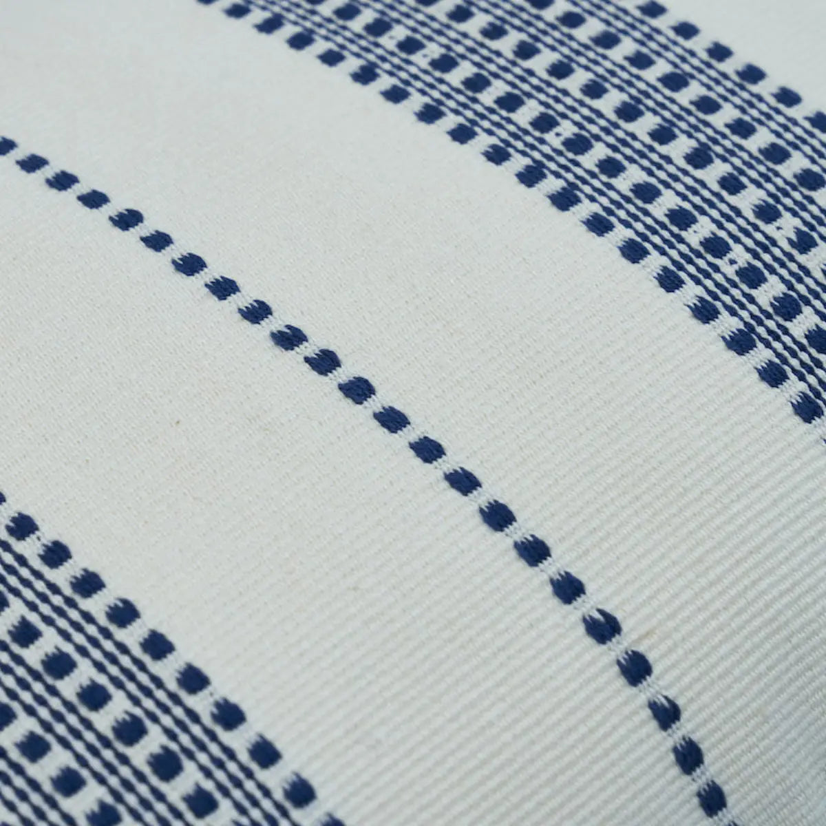 Lubeck Stripe Pillow - Striped Cotton Throw Cushion
