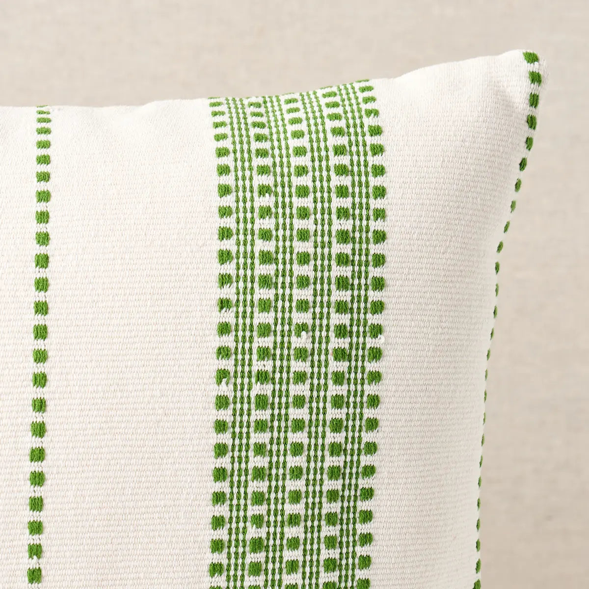 Lubeck Stripe Pillow - Striped Cotton Throw Cushion