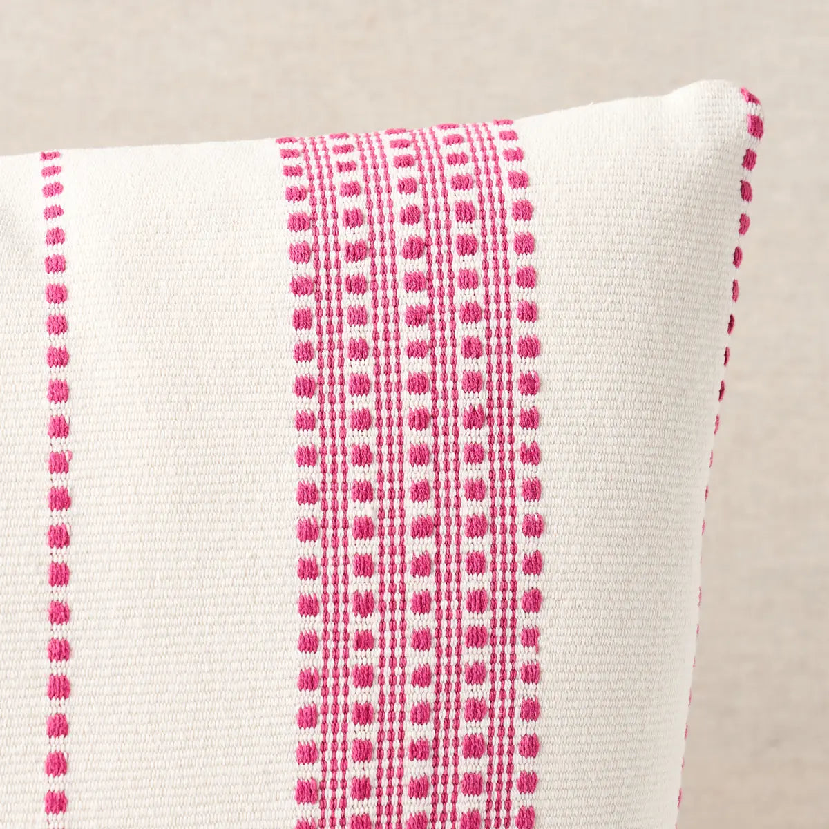Lubeck Stripe Pillow - Striped Cotton Throw Cushion