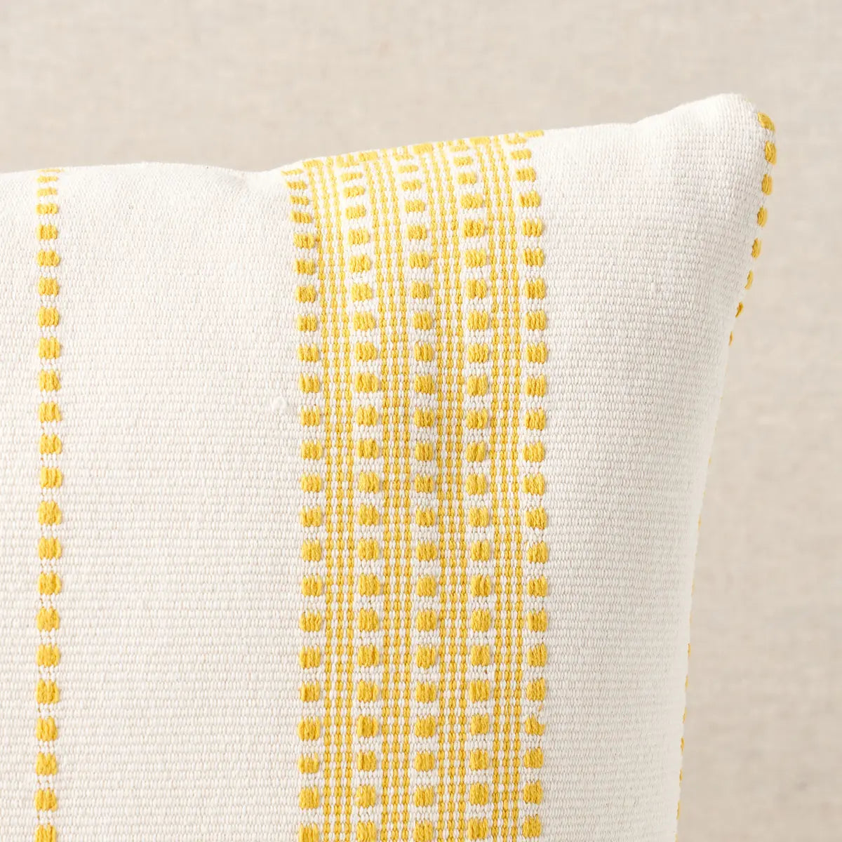 Lubeck Stripe Pillow - Striped Cotton Throw Cushion