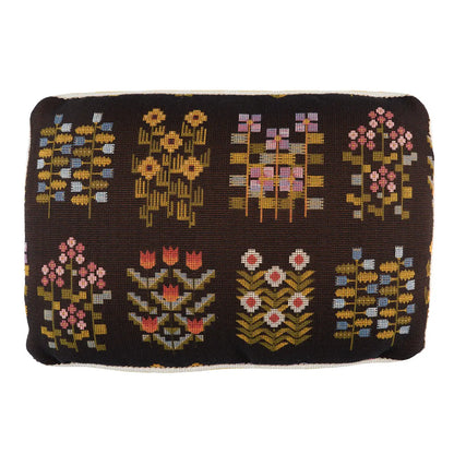 Tulip Paisley Pillow, Multi on cocoa