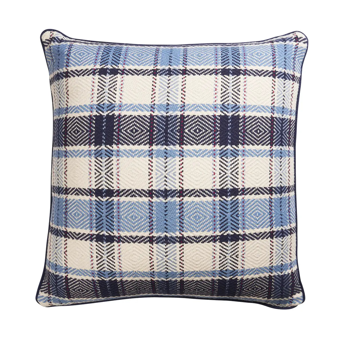 Heidi Plaid Pillow, Indigo