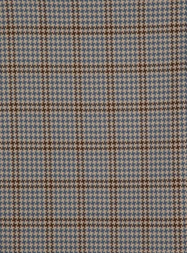 Houndstooth pattern fabric swatch in brown and blue
Textured fabric with a checkered pattern in neutral colors
Gingham Wool Check Fabric - seal harbor
