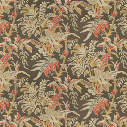 Patterned fabric with tropical leaves and flowers on a dark background
Seychelles Cotton Print Fabric - Taupe
Coton Fabric