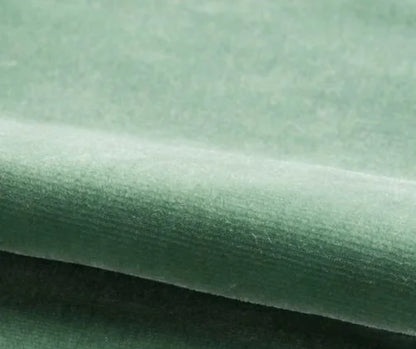 Close-up of green fabric texture
Velours Uni – Luxury Silk Fabric - Turquoise