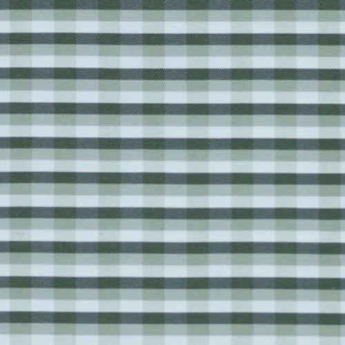 Green and white checkered fabric pattern
La Strada Check - Silk Fabric