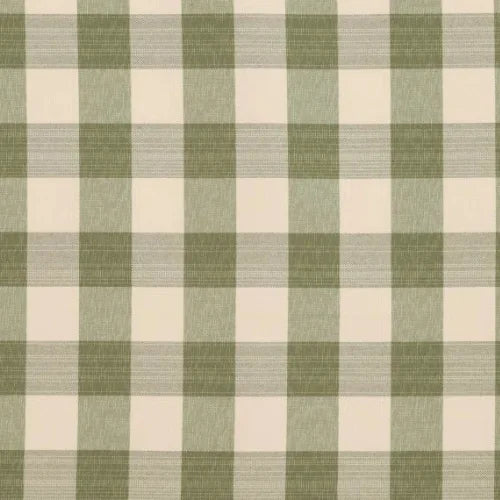 Green and beige plaid pattern 
Harry - Gingham Wool Check Fabric