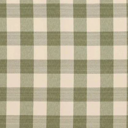 Green and beige plaid pattern 
Harry - Gingham Wool Check Fabric