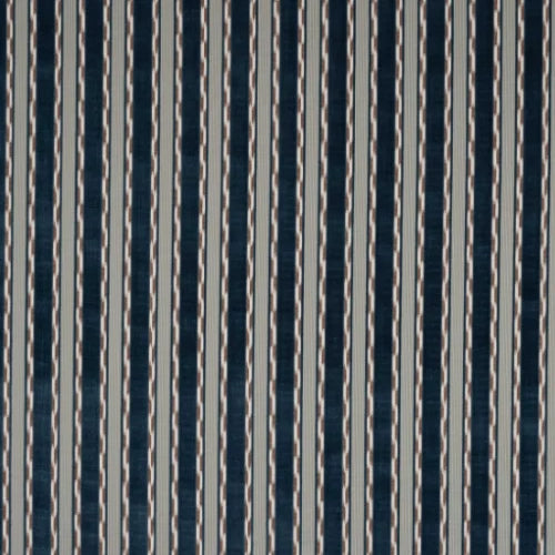 Almeria Navy Woven Velvet Fabric – 52.75" Wide Upholstery Material by Cowtan and Tout