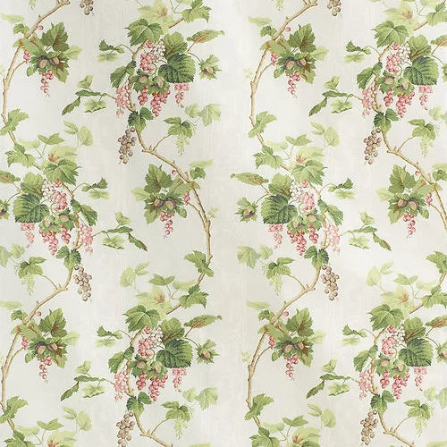 Nuts & Berries Fabric – 100% Cotton Chintz, Green