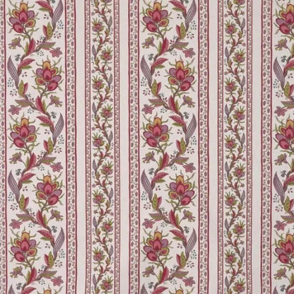 Floral striped pattern on a white background
Rayure Petits Appartements de la Reine Printed Cotton, Jouy