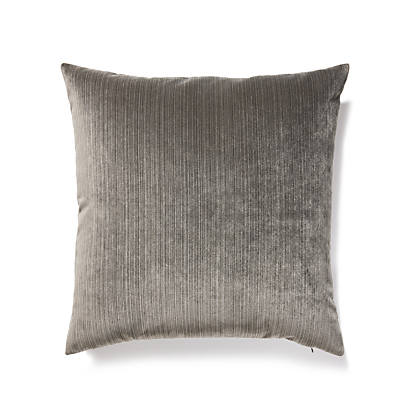 Strié Velvet Pillow – Luxe Cushion, Titanium