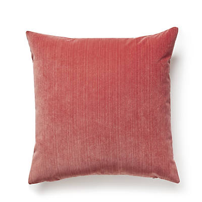 Strié Velvet Pillow – Luxe Cushion, Hibiscus