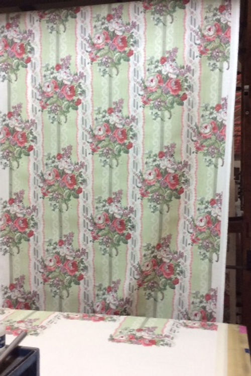 Westminster Handblock Fabric – Heritage Floral & Stripe Linen